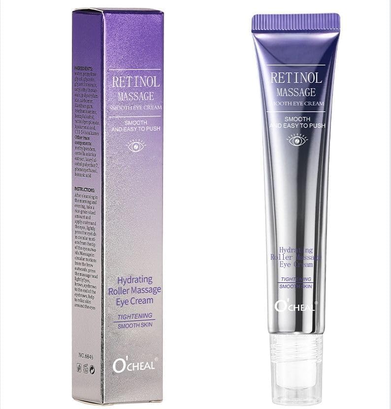 Eye Cream with Massage Roller | Hydrating Under Eye Care | Smooth & Refreshing Formula | Lightweight Daily Use-picture-53