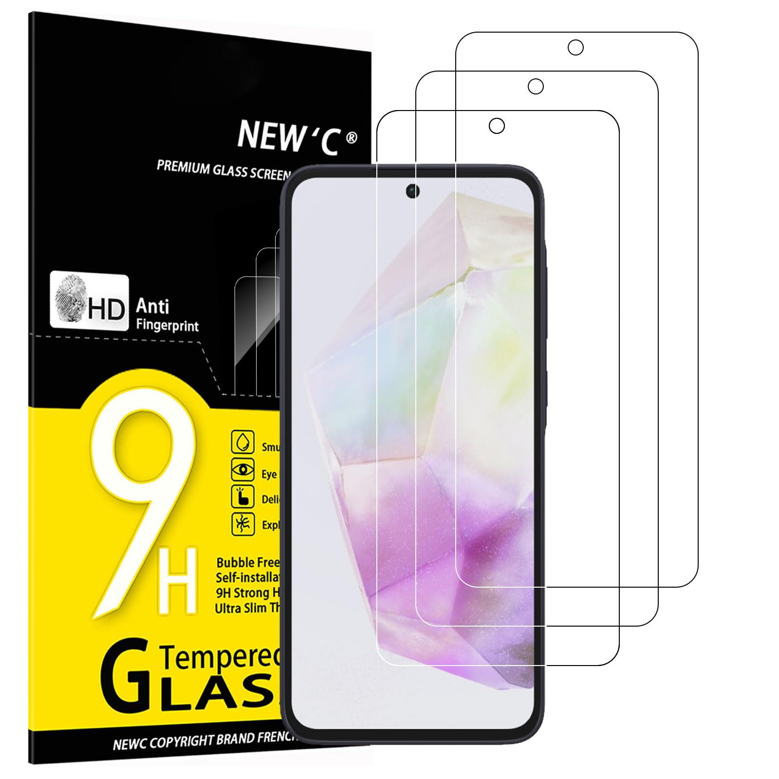 NEW'C 3 Stück für Samsung Galaxy A32 5G für Panzerglas, Frei von Kratzern, 9H Härte, HD Displayschutzfolie, 0.33mm Ultra-klar, Ultrabeständig