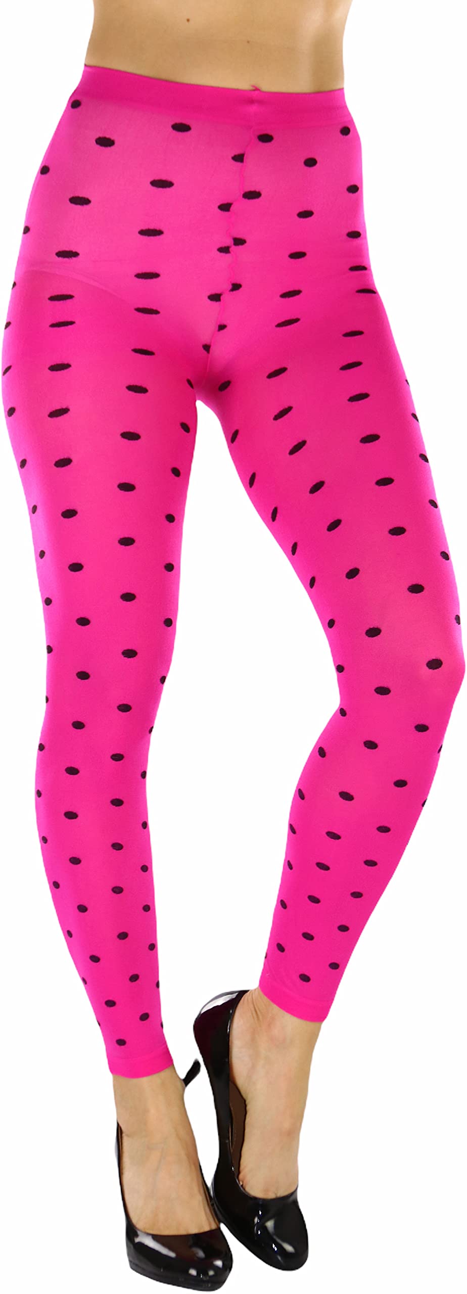 ToBeInStyle Women's Opaque Ankle Long Nylon Footless Fun Tights Pantyhose