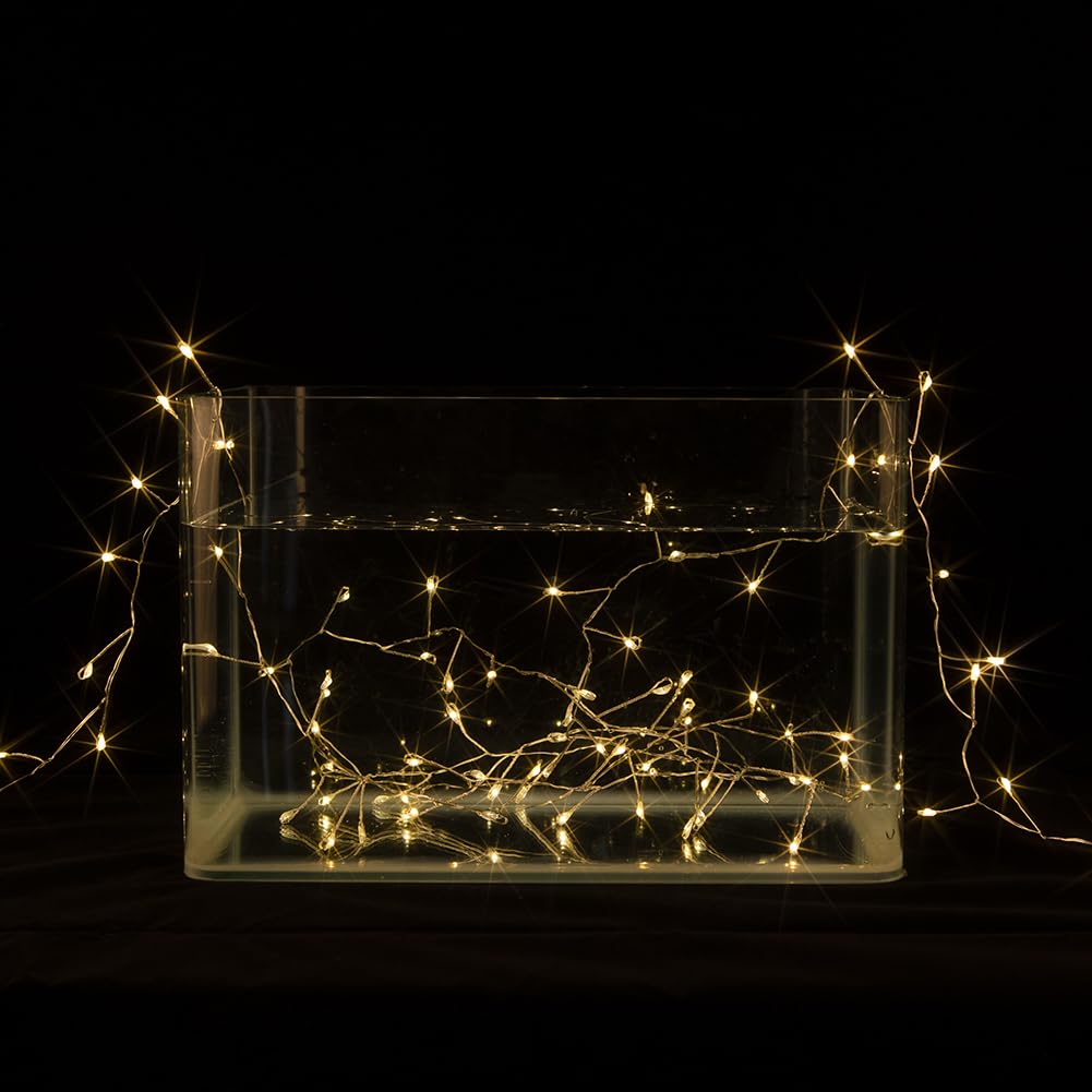 30m 1000 LED Luci a Grappolo Bianco Caldo, Filo d'Argento con Telecomando, Luci di Natale per Albero, Interni ed Esterni, Giardino, Camera da Letto, Patio