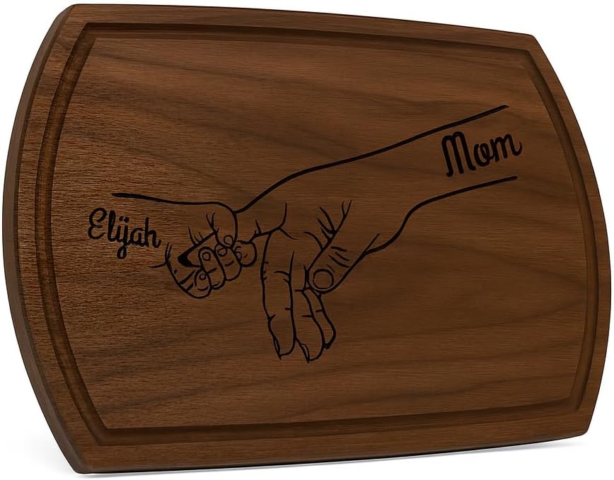 You Hold Our Hands Personalized Cutting Board Gift Custom Names Wooden Keepsake For Mom Grandma Perfect For Christmas Mother’s Day Birthdays Family Kitchen Decor Thoughtful Present