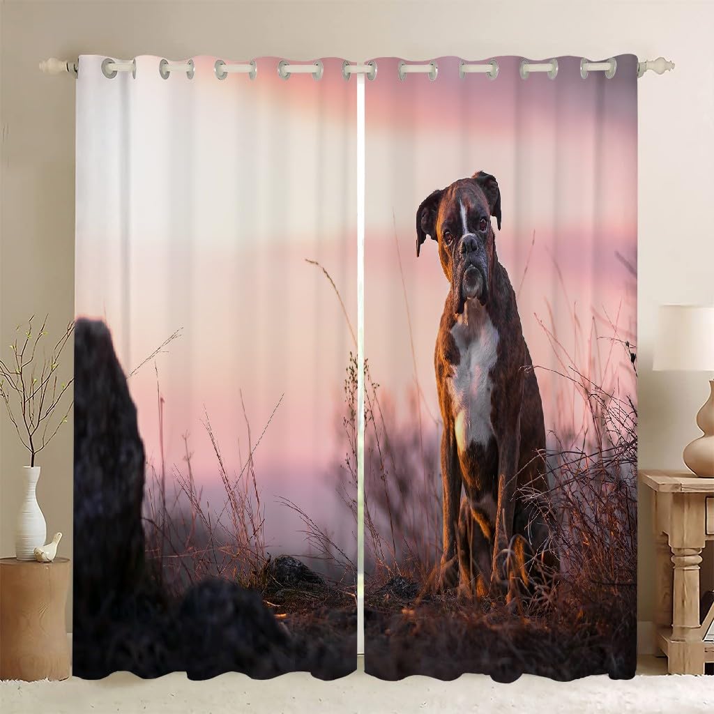 Rideaux et Draperies Intérieurs Pierre Rideau Boxer 3D Fibre Ultrafine Rideau Chambre, pour Toutes Les Saisons 140x180cm (LxH) 2 Pièces
