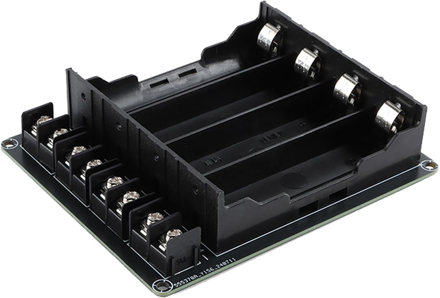 4 Slot 18650 Series-Parallel Li Battery Box Power Bank Cases Battery Slot Holder Storage Case，Black Plastic Batteries Case for 18650 Battery