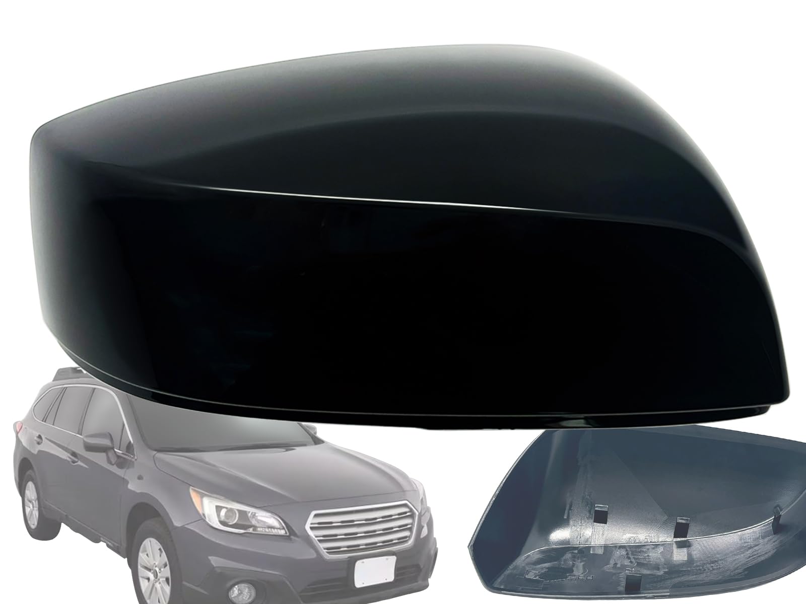 KAP Replacement for Exterior Rear View Mirror Cover No Signal Light Type fits 2015 - ON Outback Legacy Crosstrek WRX Impreza Smooth Paint-to-Match