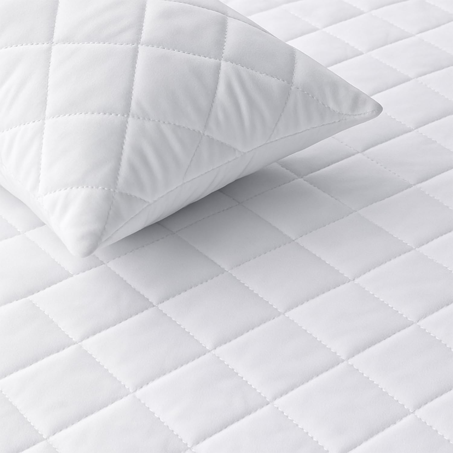 Original Sleep Company White Quilted Waterproof Mattress Protector - Single (90X190cm) 30Cm Deep Fit, Breathable, Hypoallergenic, Noiseless Protection