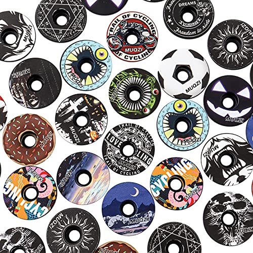 Sanmum 1 1/8 Inch Bicycle Headset Top Cap Cover With Aluminum Bolt Mtb Bike Headset Cover Stem (Doughnut) #TOP3