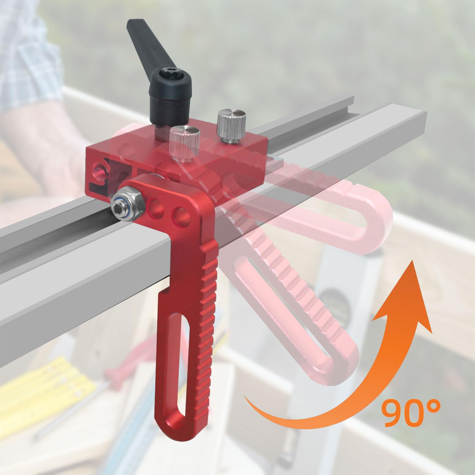 Rail à Onglet En T Aluminium Type 75 – 300 à 600 Mm Pour Scie à Table, CNC, Toupie