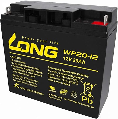 �����O (KUNG LONG BATTERIES) �Y�Ɨp���~�d�r (12V-20Ah) PE12V17/HP15-12A/�݊� (�W���n) WP20-12