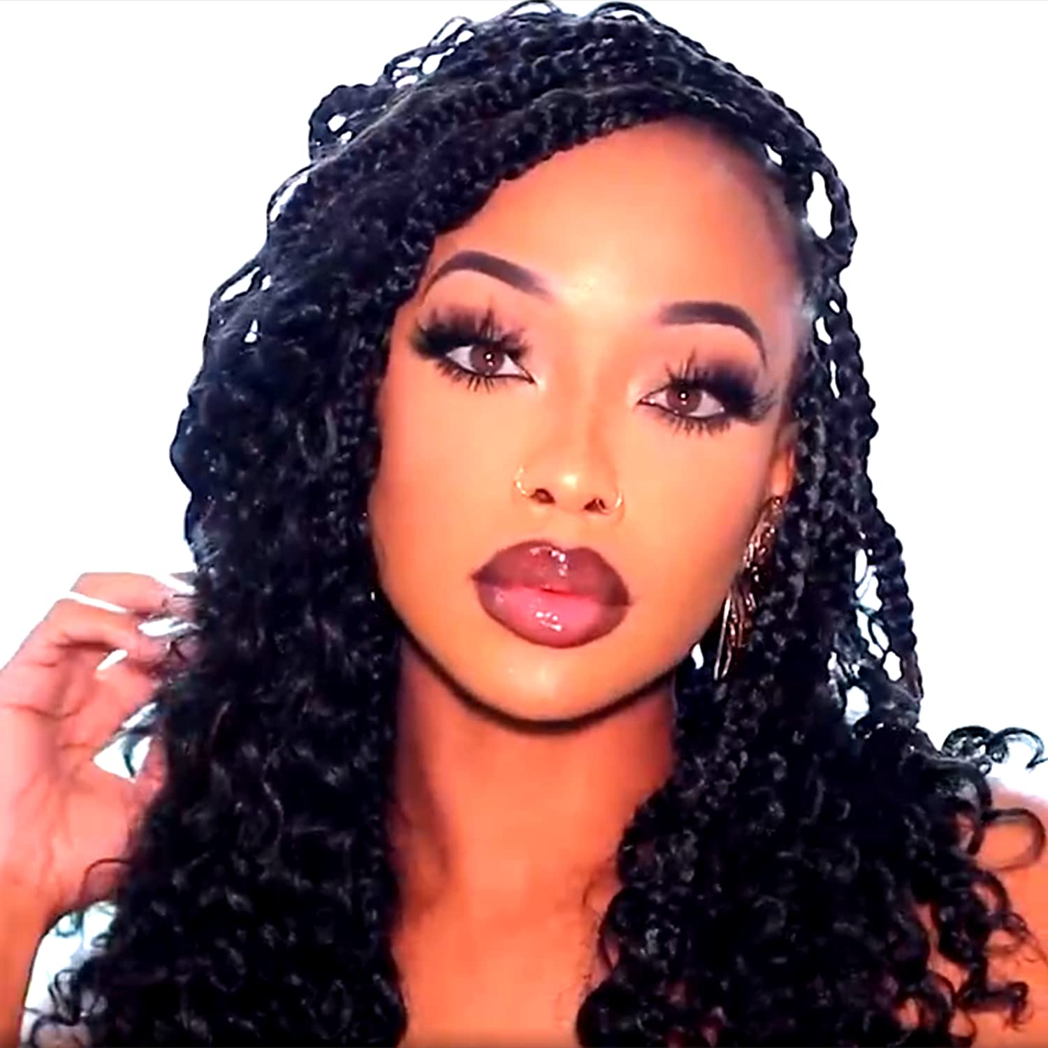 Buy Crochet Box Braids with Curly Ends Goddess Box Braids Crochet Hair