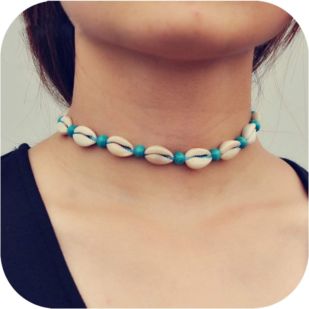 Nager BECEDE Shell Choker Necklace Boho Hawaii Handmad Beach Shell Necklace for Girls Ladies … (Style 2)