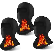 Winter Face Mask, Thermal Balaclava, Cold Weather Windproof Full Face Cover, Fleece, Black