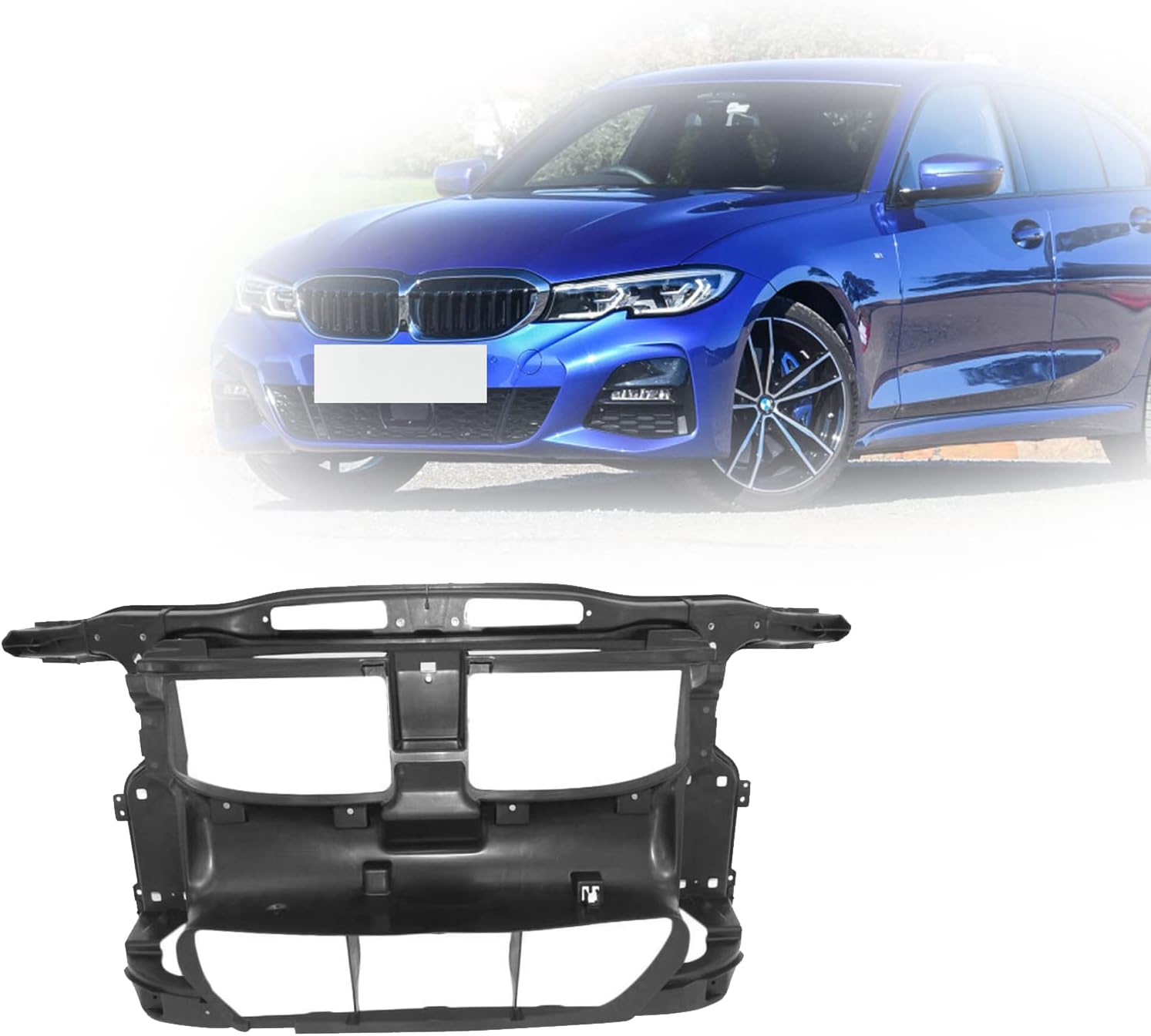 Perfit Liner New Replacement Parts Front Radiator Support Compatible With 06-13 BMW 323i 325i 325xi 330i 330xi 328i 335i 328xi 335is 335xi W/O Sport Package Fits BM1225125 51647058594