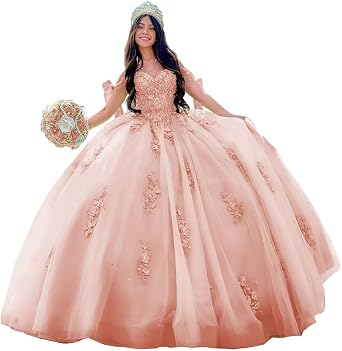 Mouccy Gorgeous Off Shoulder Quinceanera Dresses Ball Gown Puffy 2023 Lace Prom Dresses Sweet 15 16 Birthday Dresses XXF031