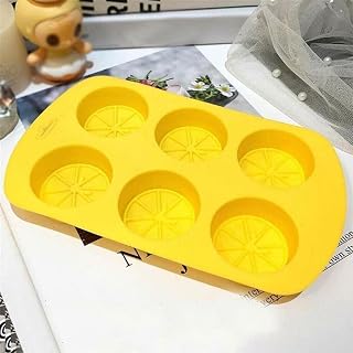 1Pc Yellow Fruit Shaped Silicone Molds, 3D Lemon Fondant Mold Chocolate Candy Biscuit Sugar Baking Mold for Cake Cupcake Dessert Candle Decoration Suitable for Making Chocolates, Jellies, etc