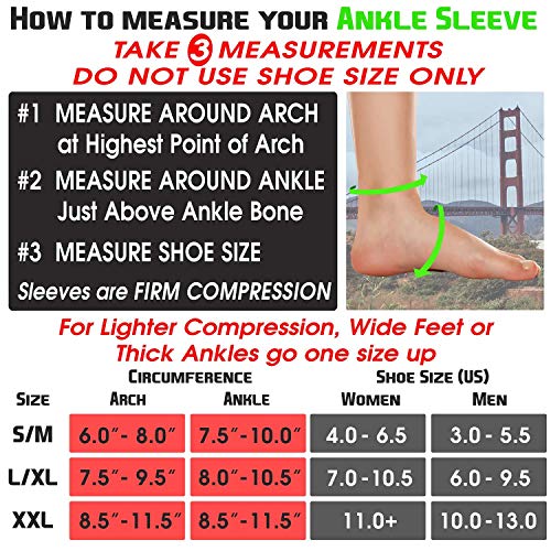 Techware Pro Ankle Brace Compression Sleeve - Relieves Achilles Tendonitis, Joint Pain. Plantar Fasciitis Sock With Foot Arch Support. 2 Pair Bundle Black & Beige Xxl Size #TOP1
