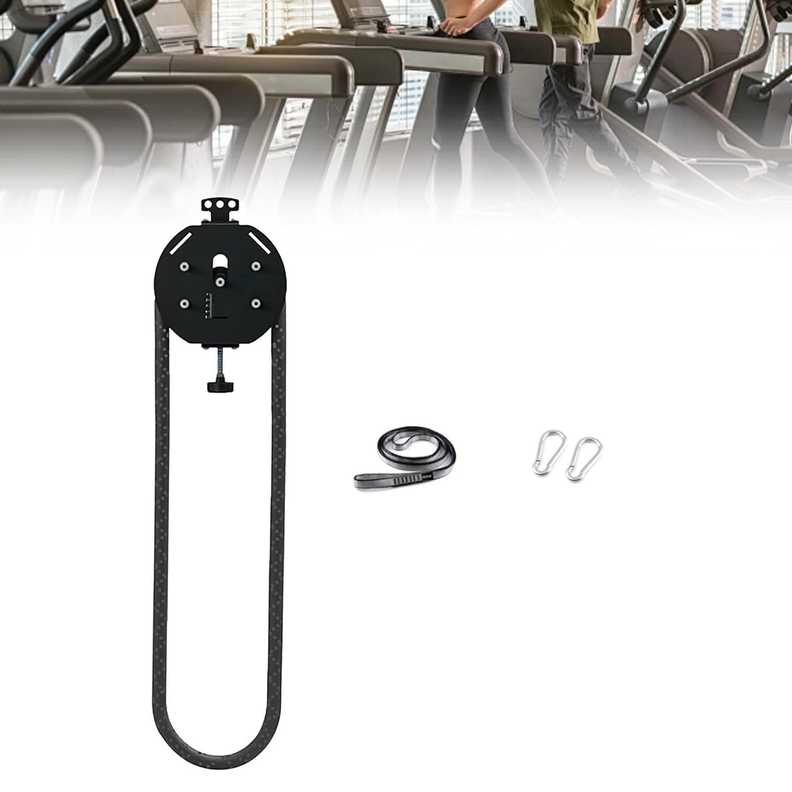 FBJAMZ Endless Rope Trainer, Adjustable Resistance, Portable Cable Pulley System, Suitable for Muscle Endurance, Upper Extremity Physical Training Allblack (Allblack)
