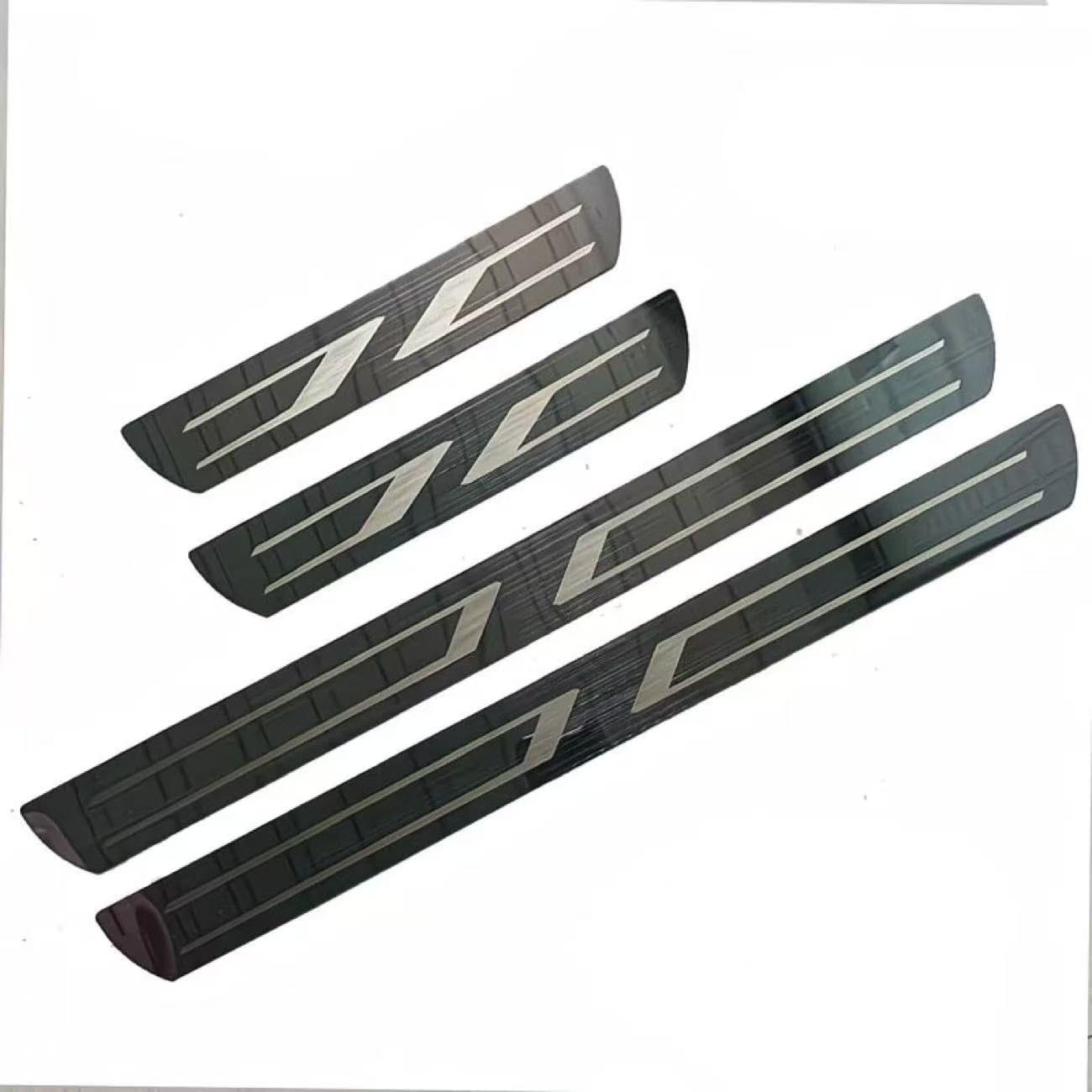 WENINETIES Door Sill Protectors for Mitsubishi L200 Ⅳ Double Cab 2010-2015, Stainless Steel Car Door Entry Guard Door Scuff Plate Threshold Protection Sticker Vehicle Accessories,Black