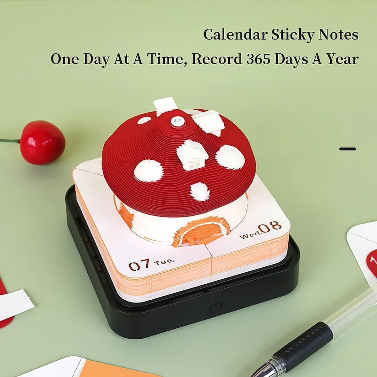Time Piece, calendario 2026, blocco note 3D, creativo da scrivania, blocco note fai da te, blocchi artistici, sculture di carta, regalo per scuola, casa, ufficio (rosso)