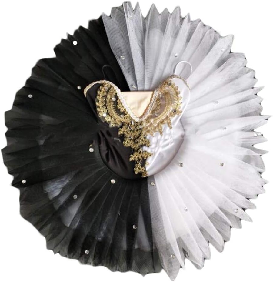 Panda Legends Kids Ballet Dance Black and White Swan Dance Costumes Girls Ballet Dress Tutu Skirt