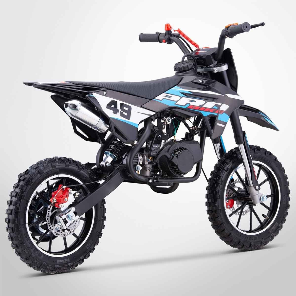 PROBIKE New MOTORZ Pocket Cross 49 / Mini Moto Enfant 50cc / Édition 2025 / Bleu