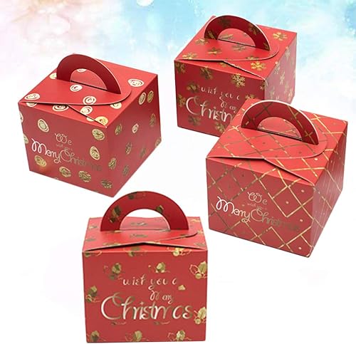 Vista 15 de Kichvoe 12 cajas de galletas de Navidad, cajas a dos aguas, cajas de regalo de fiesta de Navidad, recipientes de papel para Navidad y vacaciones