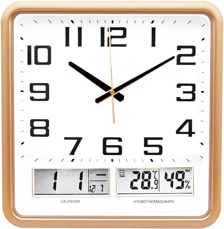 New Decor Simple Modern Square Multi-Function Display Temperature and Humidity Calendar Clock Clocks/s Feito na China