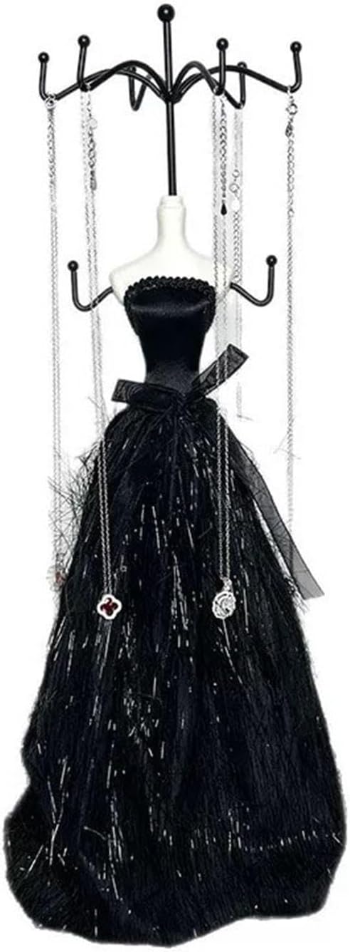 Stand Mannequin Dress Fabric Jewelry Stand with Metal Hooks for Selling