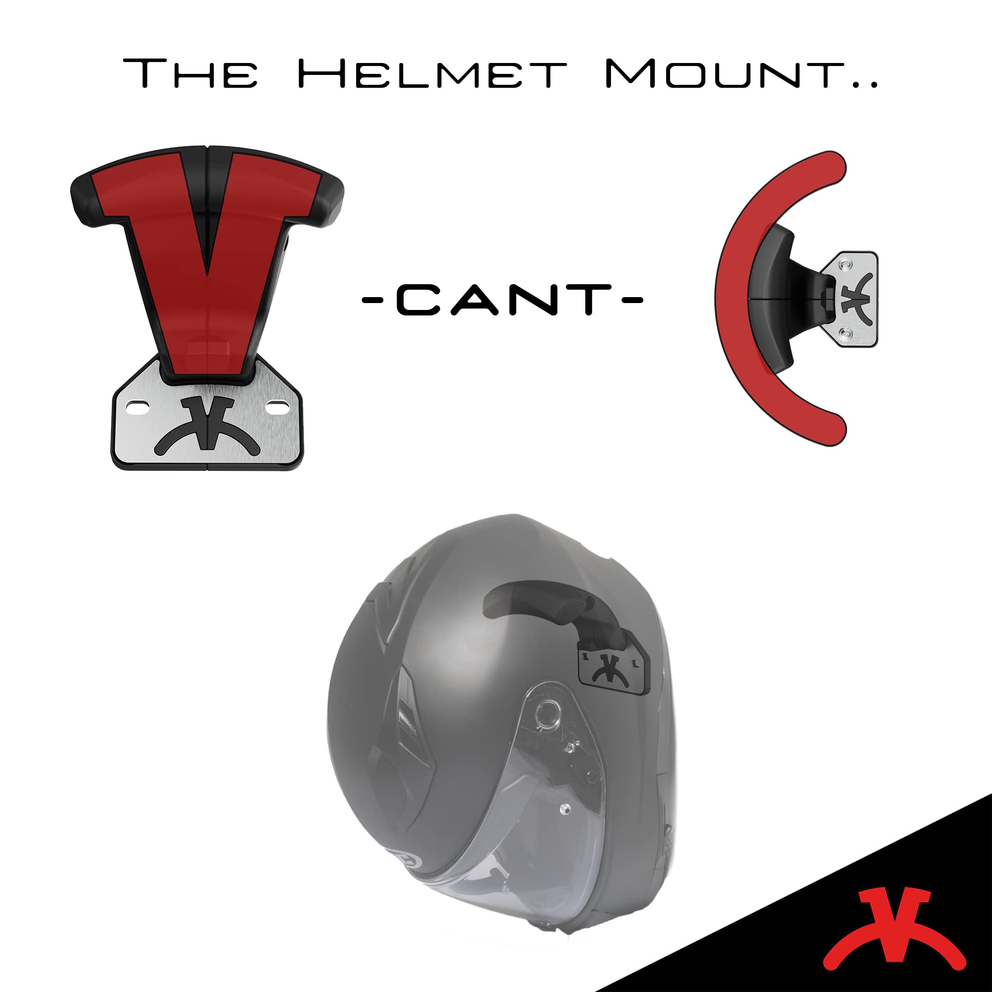 Elegante supporto per casco da parete, prodotto in Germania, montaggio molto facile per moto, il tuo casco galleggia