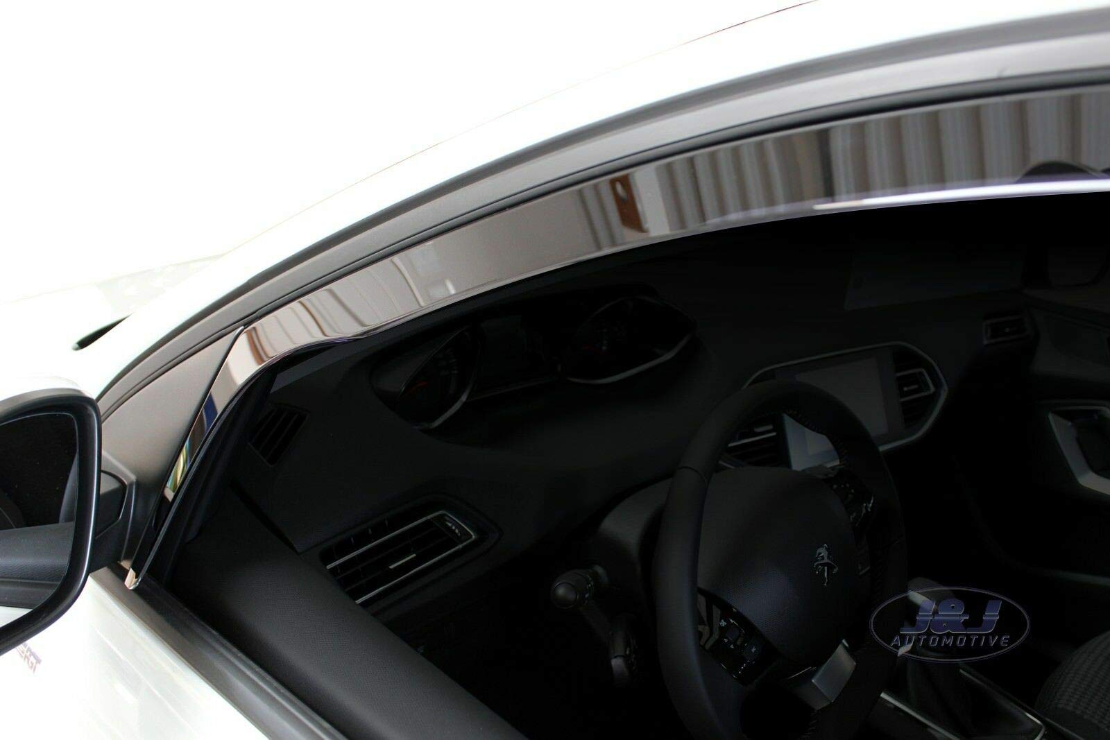 J&J AUTOMOTIVE Windabweiser passend für Peugeot 308SW Kombi 2014-2021 4tlg, Heko Regenabweiser Vorne Hinten Getönt Dunkel Passform