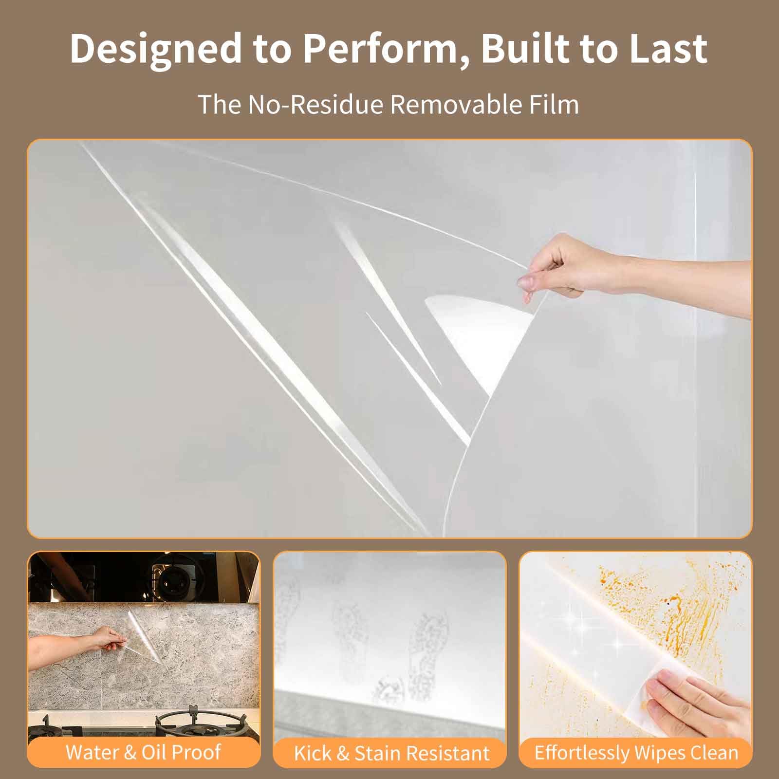Clear Wall Protector - Static Film, No Residue -4