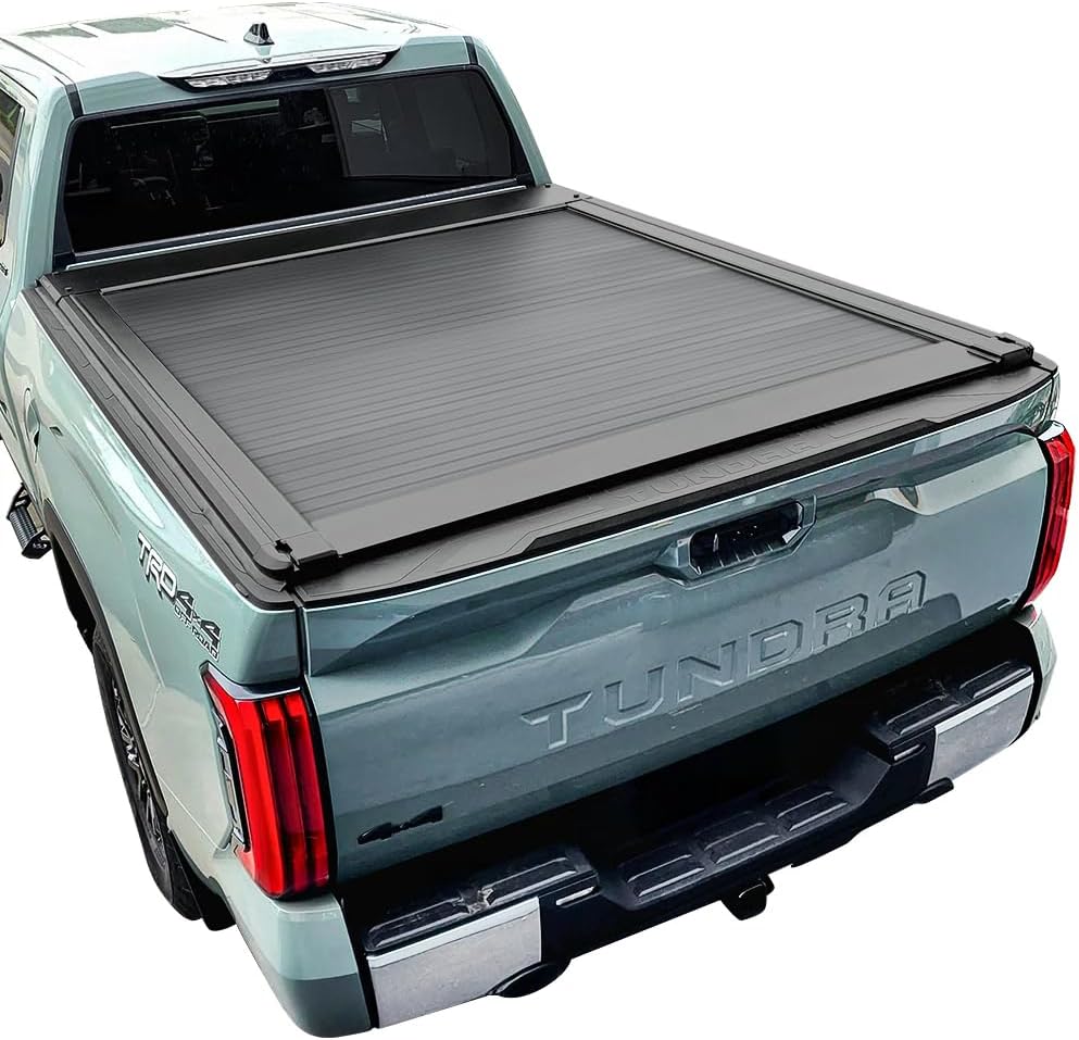 Syneticusa AR Automatic Retractable Truck Bed Cover for Toyota Tundra 2007–2021 | 6’6” (78.7”) Bed | Aluminum Hard Retractable Tonneau Cover | Easy Installation | Waterproof, Low-Profile