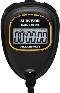 ACCUSPLIT Survivor S3CL क्यूमेटिव-लैप स्प्लिट स्टॉपवॉच मैग्नम डिस्प्ले के साथ