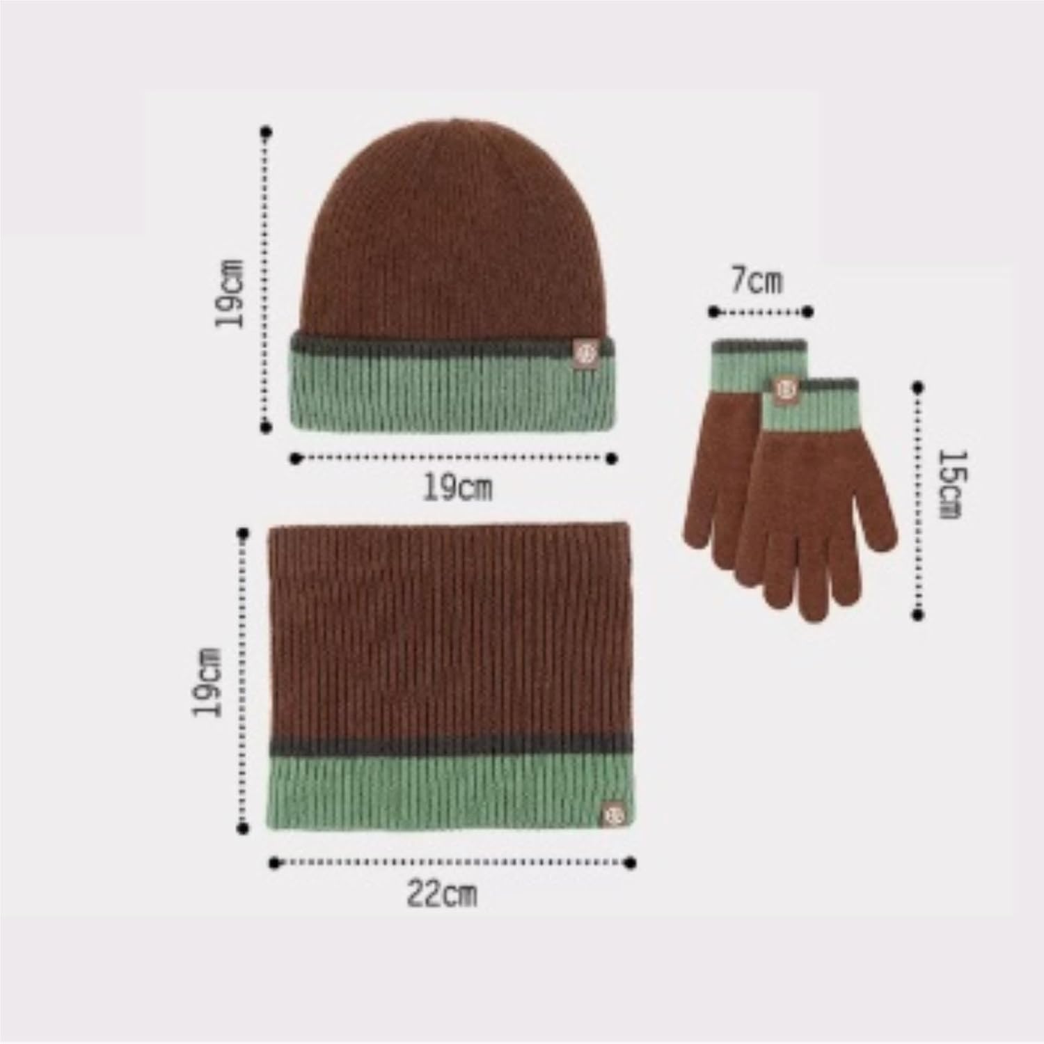 Hat Scarf Gloves Set Winter Outdoor Hats Scarves and Gloves Windproof and Warm Sets Winter(Brown)