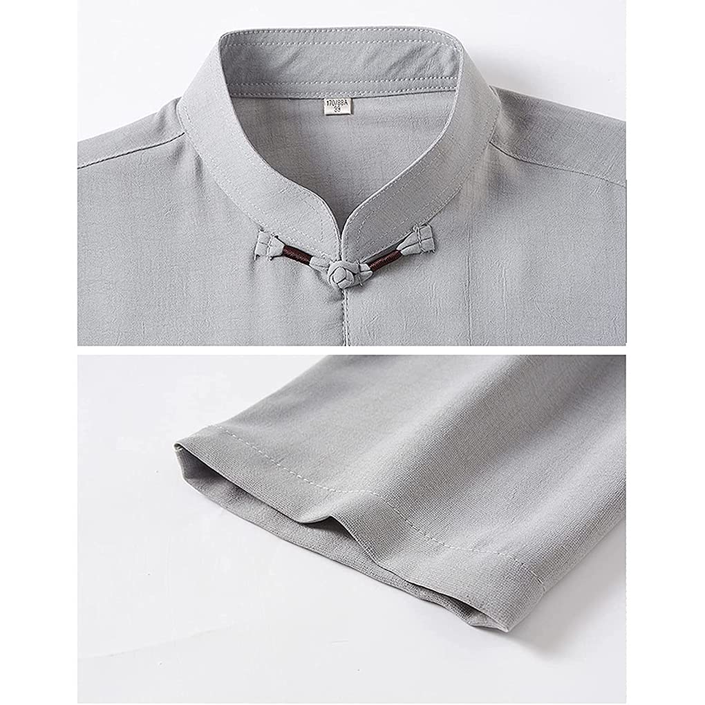 Abito tradizionale cinese a maniche lunghe Tang Kung Fu Uniforme Camicia da uomo Giacca Kung Fu, uniforme Tai Chi, Cappotto a maniche lunghe da uomo Hanfu Top e pantaloni