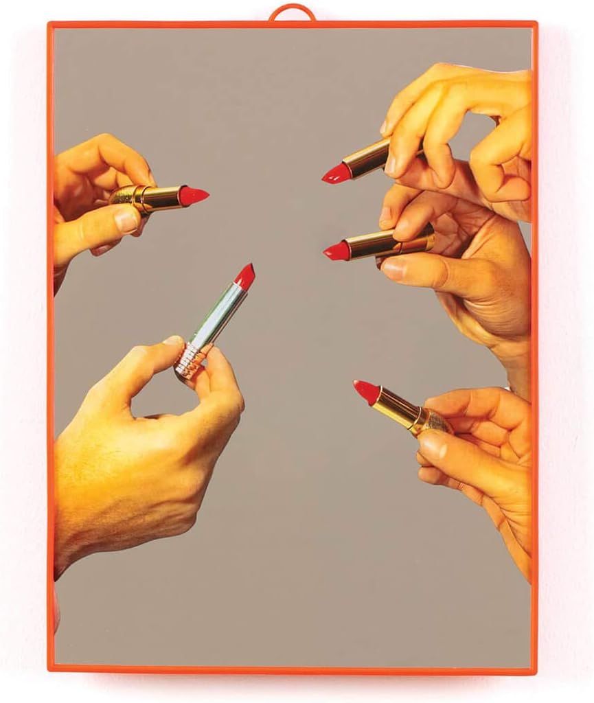 Seletti Wears Toiletpaper Wall Mirror Medium, Lipsticks
