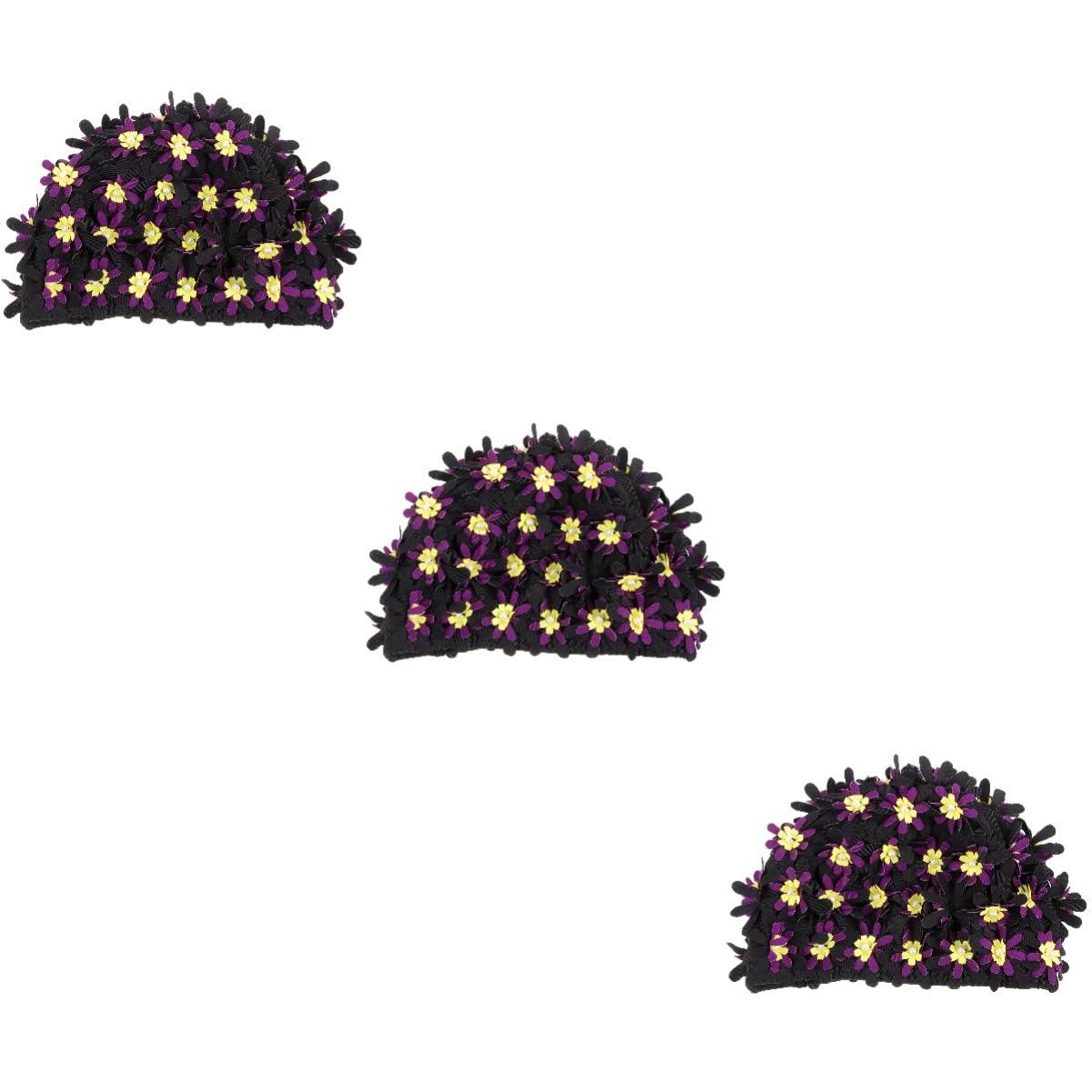Milisten Gorro de Natación Floral Grande para Mujer Gorro de Natación Decorativo para Cabello Diseño Antideslizante para Piscina