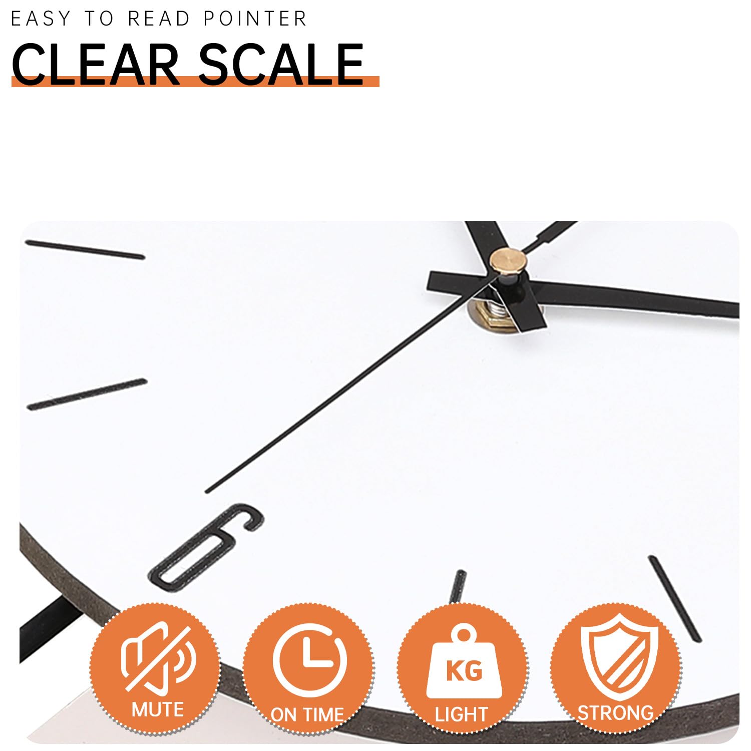 QWANPET Wall Clock with Pendulum,Silent Quality Quartz Battery Operated,Large Wall Clock for Living Room Kitchen Home Bathroom Bedroom Wall Decor,17.7x31inch