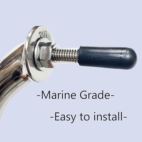 Miniatura 5 de Asa de agarre de barco de 8 pulgadas, acero inoxidable 316, accesorios para barco marino para multiusos (1 unidad) (8 pulgadas)