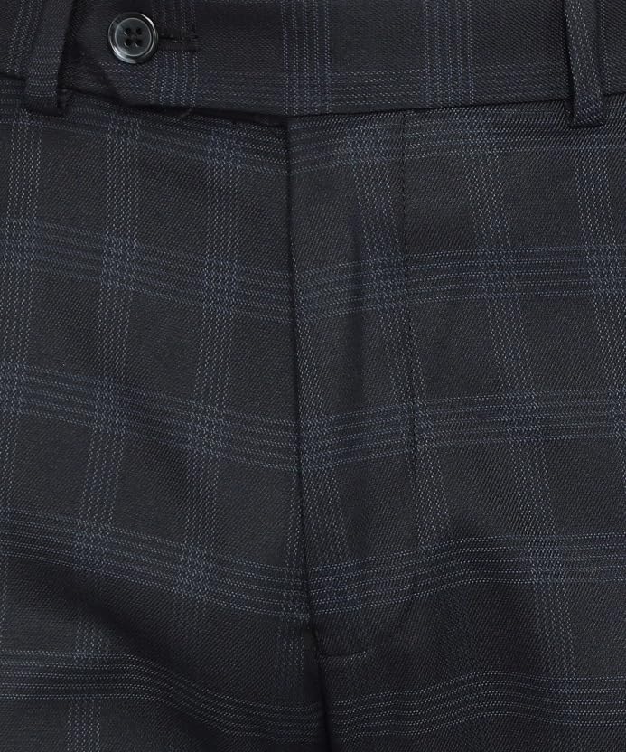 Image of MALENO Men Slim Fit Checked Formal Trouser | Casual Trousers for Everyday Comfort | Slim Fit Formal Trousers for Men