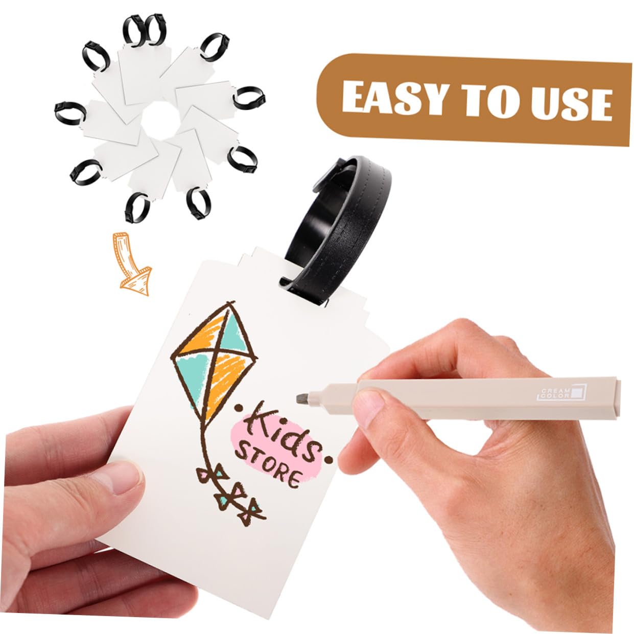 Etichette per Bagagli Vuote Fai da Te 30 Pezzi in Density Board | Compatibili Trasferimento Termico, Bianco, per Zaini e Valigie, Business e Vacanze