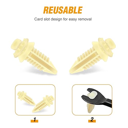 Miniatura 6 de GOOACC 20 clips de retención de línea de combustible de 516 pulgadas y 38 pulgadas. Se adapta a Ford 7L3Z-9S317-A 7L3Z-9S317-B nailon rosa