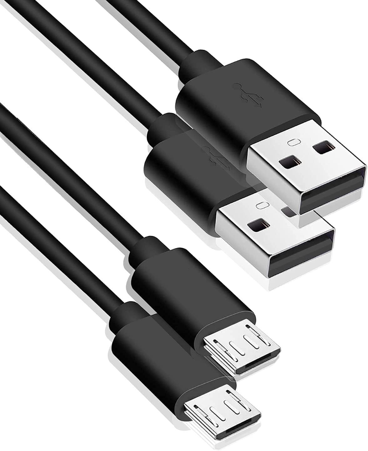 ( Pack of 2) Fast Charging & Data Sync Cable For Vodafone 845 USB Cable Original Data Cable Micro USB Fast Charging Cable Sync Cable Quick Charge Cable Speed Upto 3.1Amp High Speed Data Transfer Cable V8 Cable with 1.2m (3.9 ft.) - Black