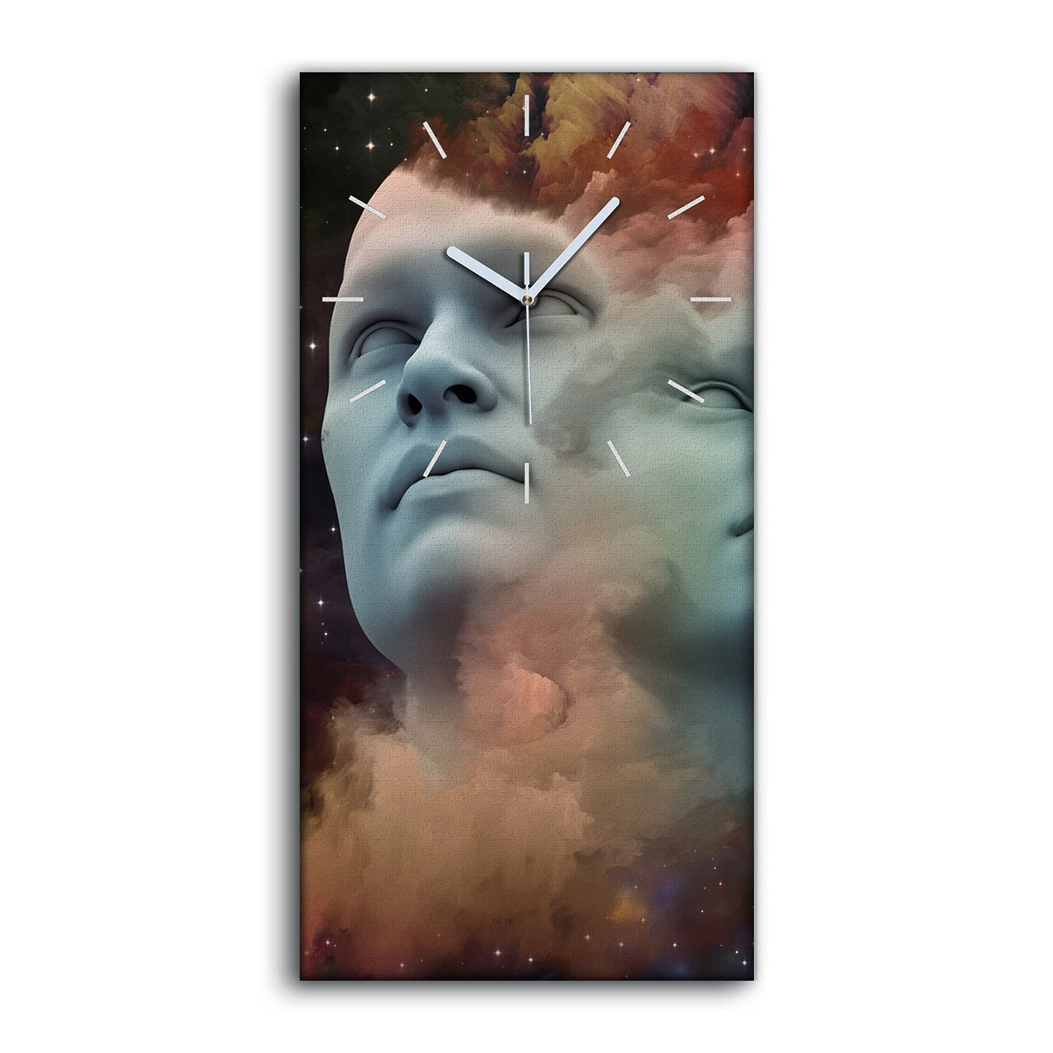 Horloge sur Toile Silencieuse sans Tic-Tac 30x60cm Coloray