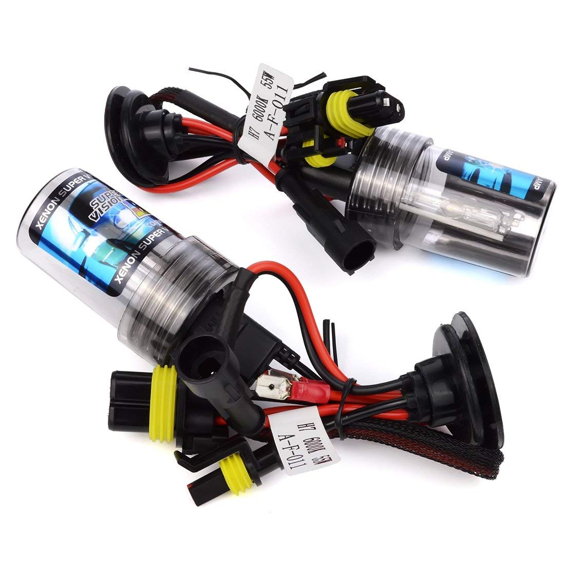 Safego Ac 55W H7 Xenón 6000K Hid Luz de Xenon Headlight Lámpara de H7 55W Bombilla de Repuesto Hid Bombillas de Coche Faros de Xenon Luces Auto Lamparas Coche Luz de Color Blanco