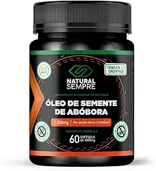 Óleo de Semente de Abóbora 2.000MG 60 Soft Gel Natural Sempre