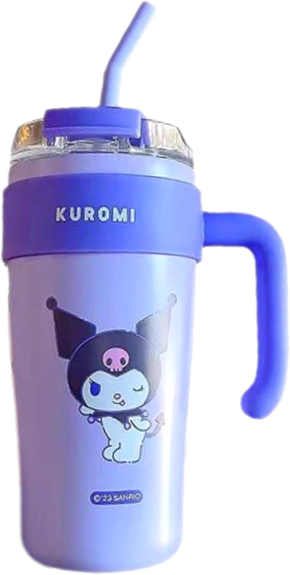 Everyday Delights Kuromi Stainless Steel Insulated Cup with Lid & Straw 860ml - Large Size