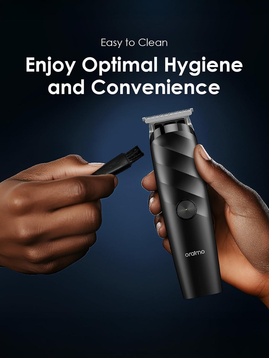 Oraimo SmartTrimmer Cordless T-Blade Trimmer for Men, 7000 RPM High Speed Motor, USB-C Fast Charging Zero Gapped Trimmer for Beard Edging Body Grooming Skin Protected