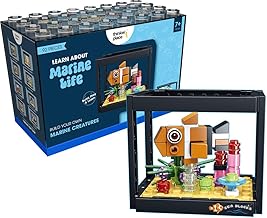 8-in-1 Dream Ocean Fish Tank Clownfish (92 Pieces) | Learn About Marine Life | Building Block Set for Kids Age 6+ | STEM Educational Toy | Build, Collect & Create a Big Fish Tank