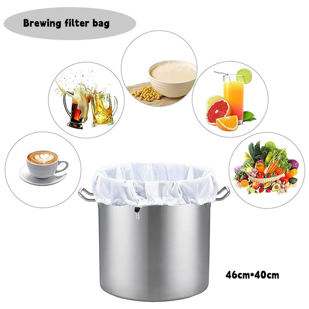 Wine Lifter Brew Sifone Tubo in Silicone Alimentare, Sifone Filtro Soft Tube, Manuale Sifone Filtro Lunghezza 2.5 m, Sacchetto Filtro 40 x 46 cm Filtro per Vino per Birra e Vino Fatti in Casa