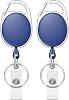 2 PCS Retractable Badge Reel for Badge Holder Retractable Keychain,2 in 1 Clips Badge Holder with Key Belt Reel for Key Ring ID Card